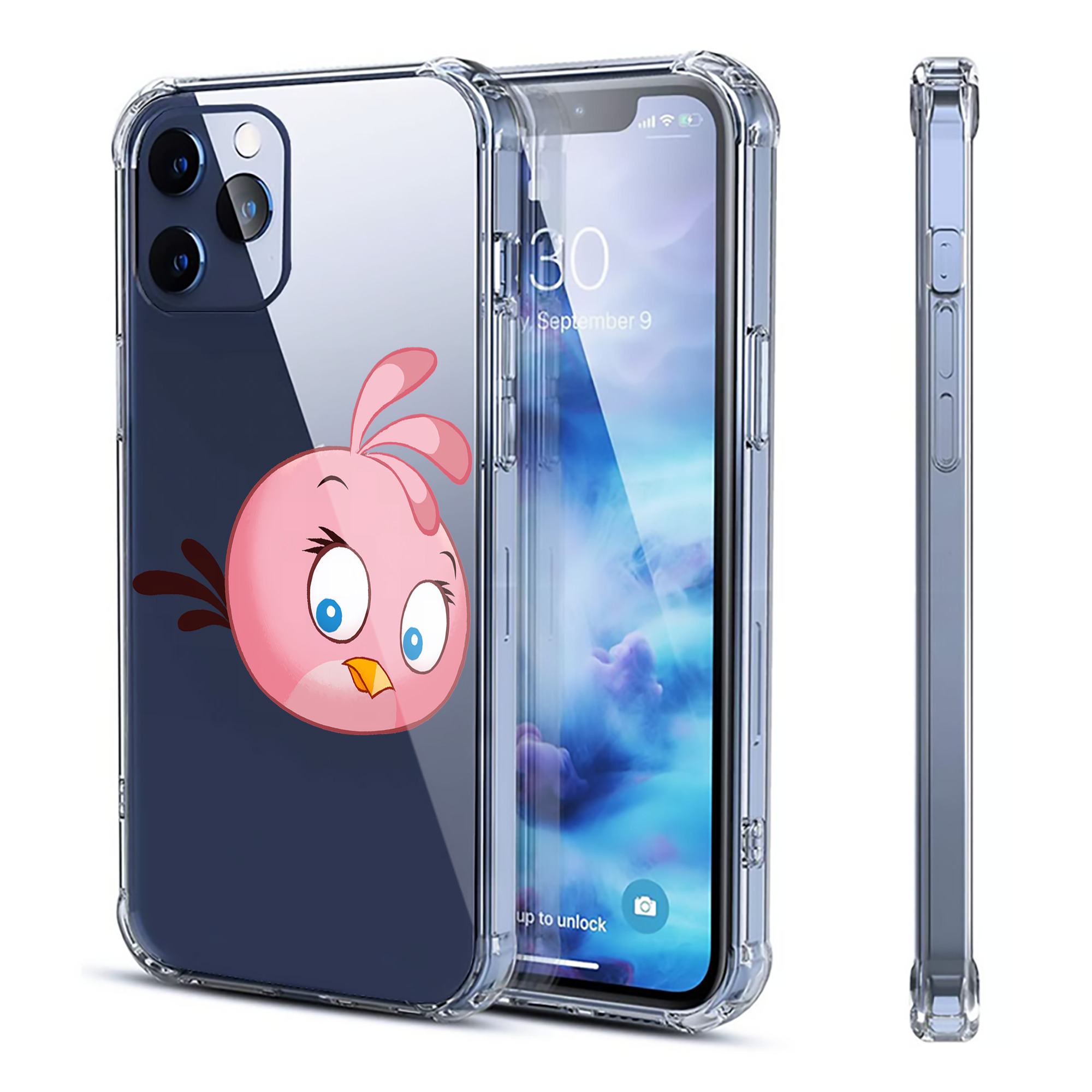 （画像用） Angry Birds アングリーバード 【iPhone 12シリーズ対応】透明スマホケース（クリアソフトケース）